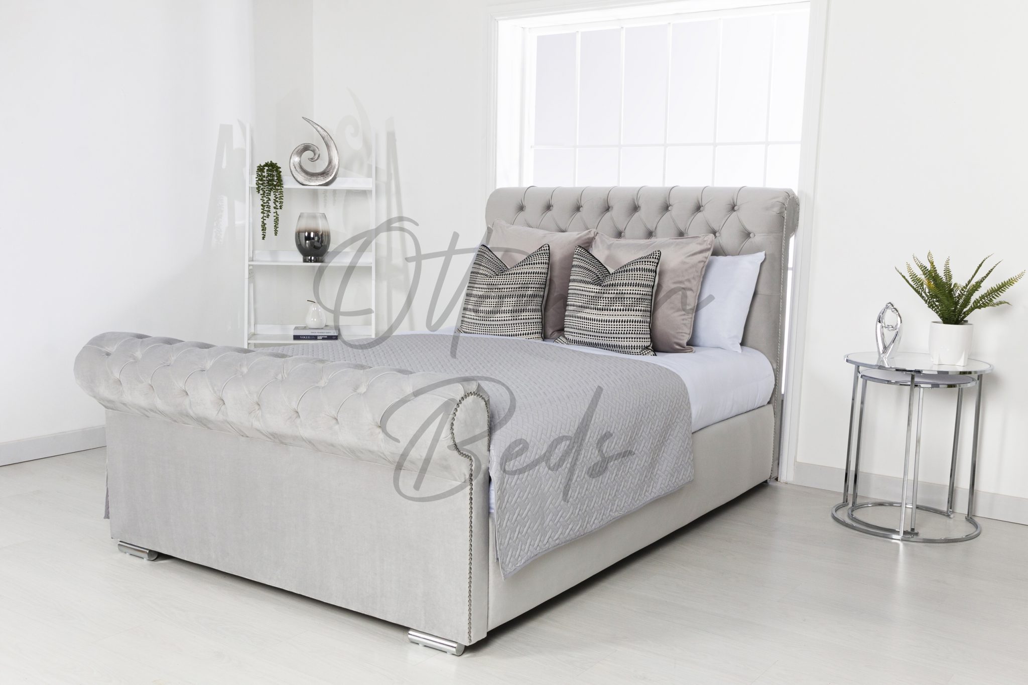 Chesterfield Sleigh Bed Ottoman Sleigh Bed Ottoman Beds